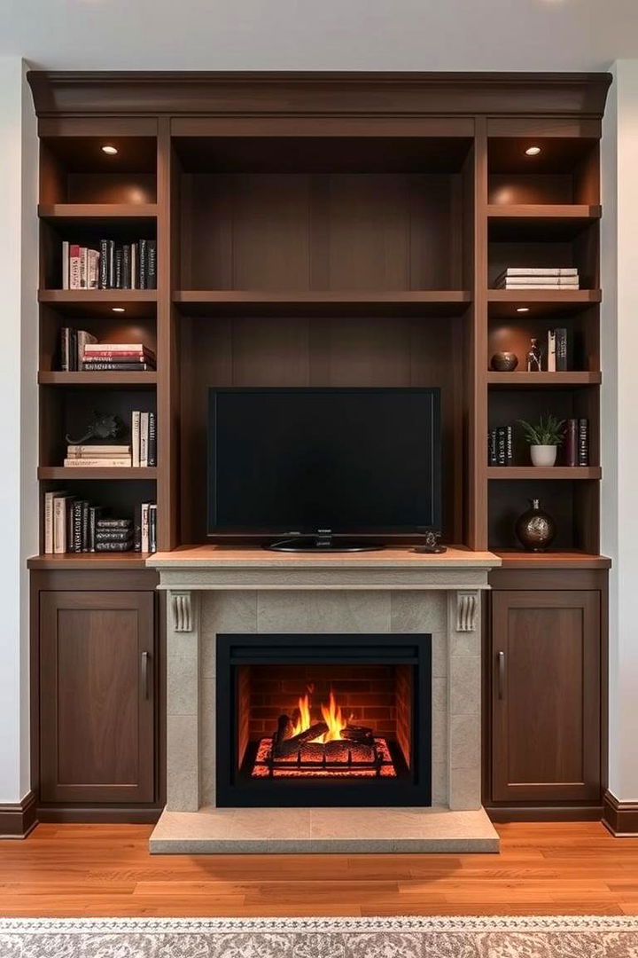 Built in Shelves Fireplace - 22 Faux Fireplace Ideas