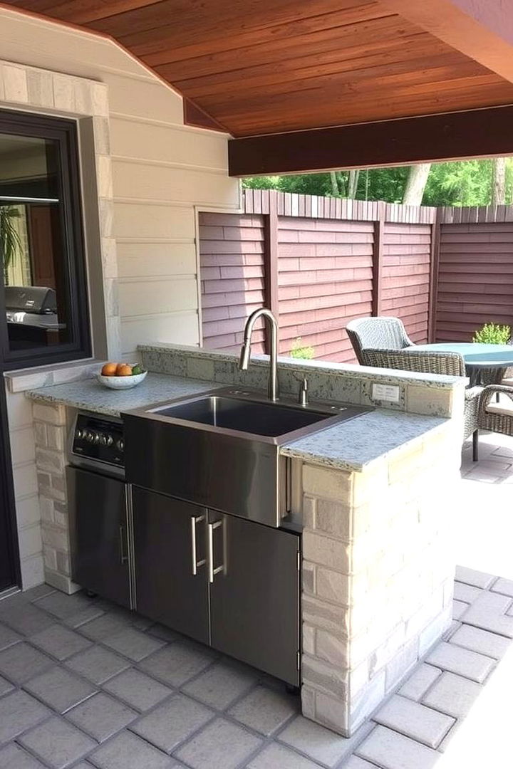 Built in Sink Solutions - 22 Small Outdoor Kitchen Ideas