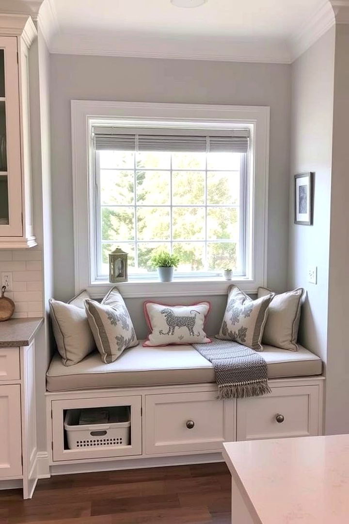 Built in Window Seating with Storage - 22 Kitchen Window Ideas