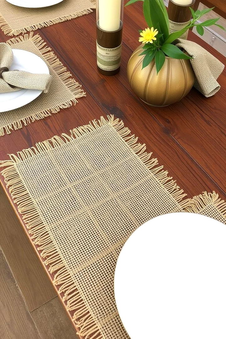 Burlap Table Accessories - 22 Fall Table Decor Ideas