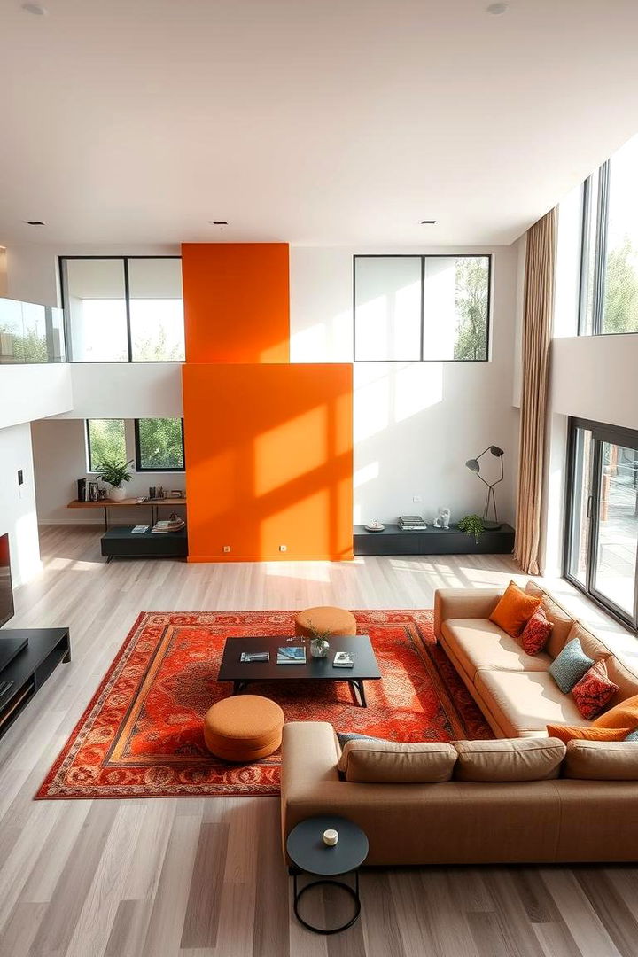 Burnt Orange as the Focal Point in Open Plan Designs - 22 Burnt Orange Living Room Ideas