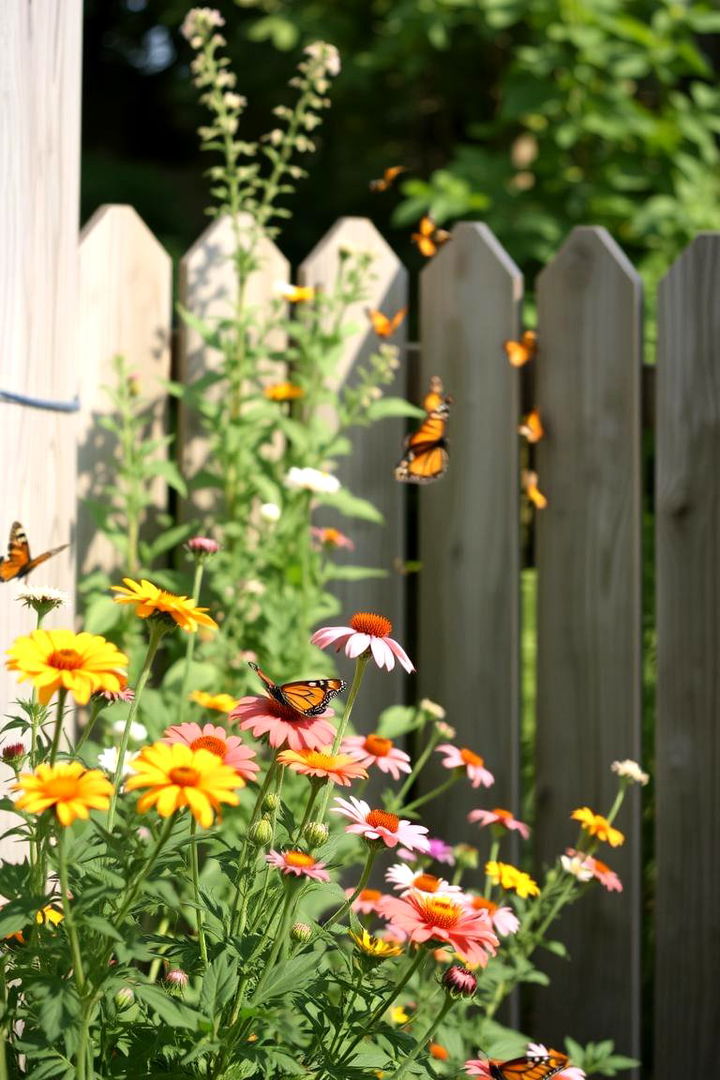 Butterfly Garden Corners - 22 Simple Fence Line Landscaping Ideas