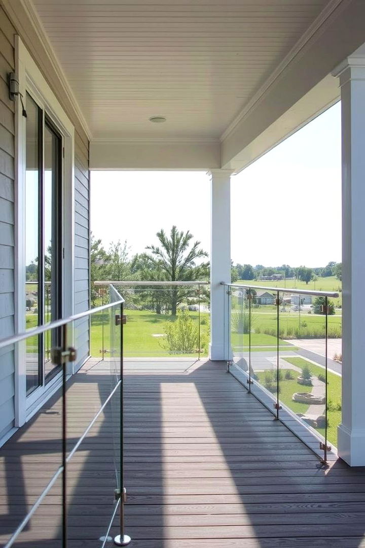 Cable Railing with Clear Lines - 22 Porch Railing Ideas