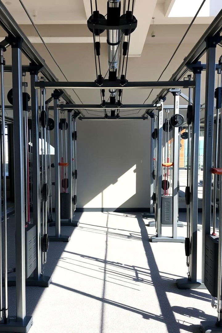 Cable and Pulley Systems - 22 Small Home Gym Ideas