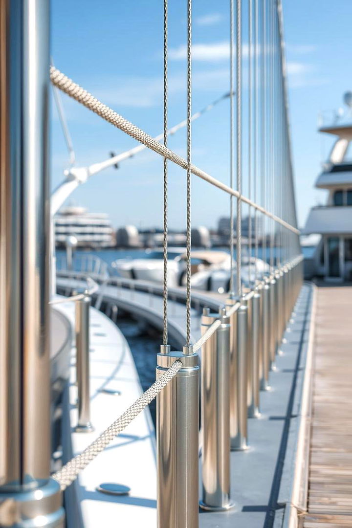 Cable and Stainless Steel Combinations - 22 Pool Deck Railing Ideas