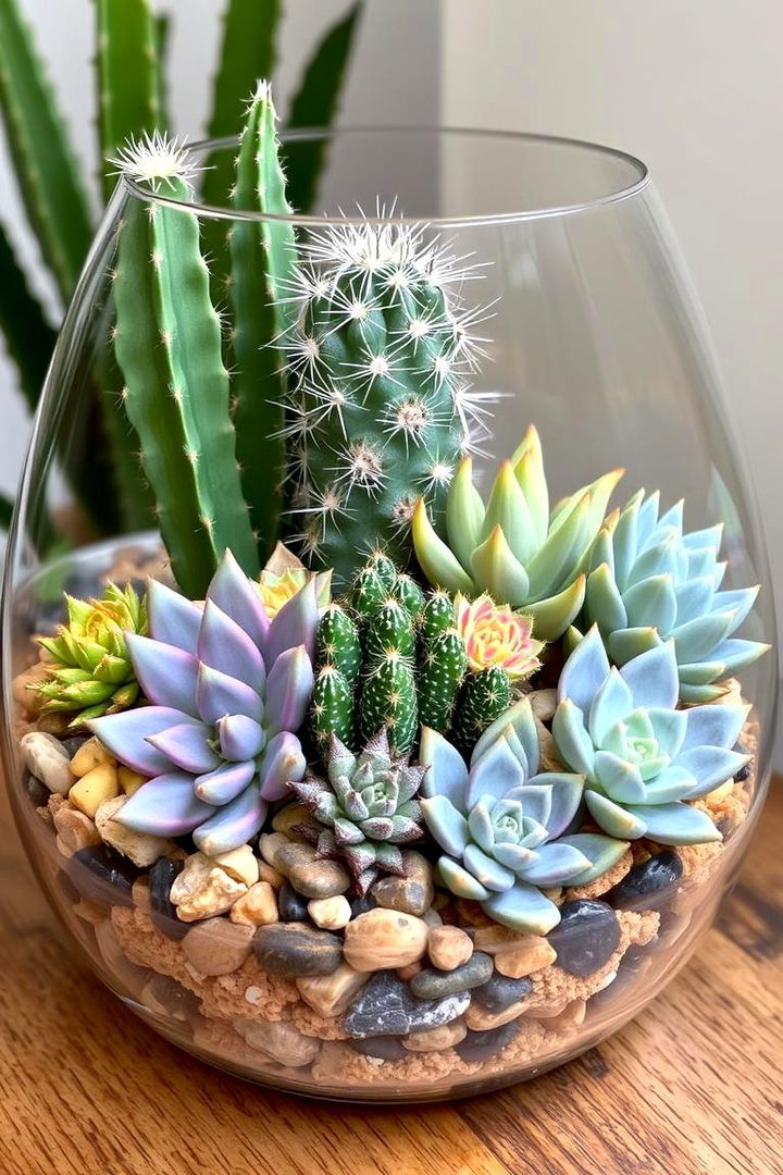 Cactus and Succulent Mix - 22 Terrarium Ideas