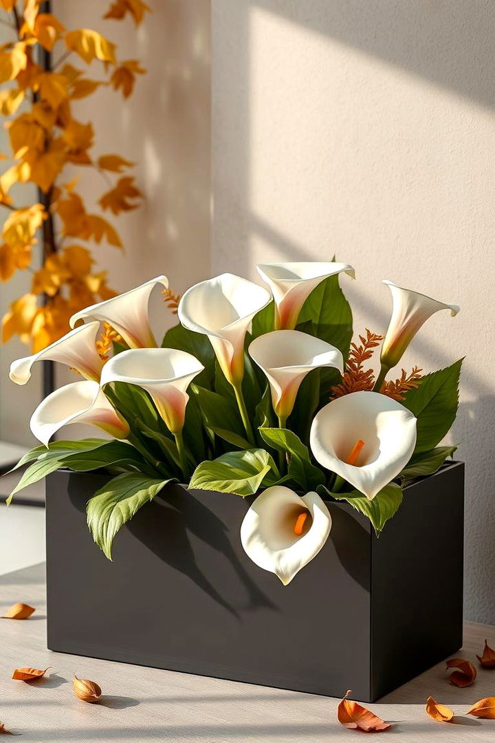 Calla Lily Accents - 22 Fall Flower Box Ideas