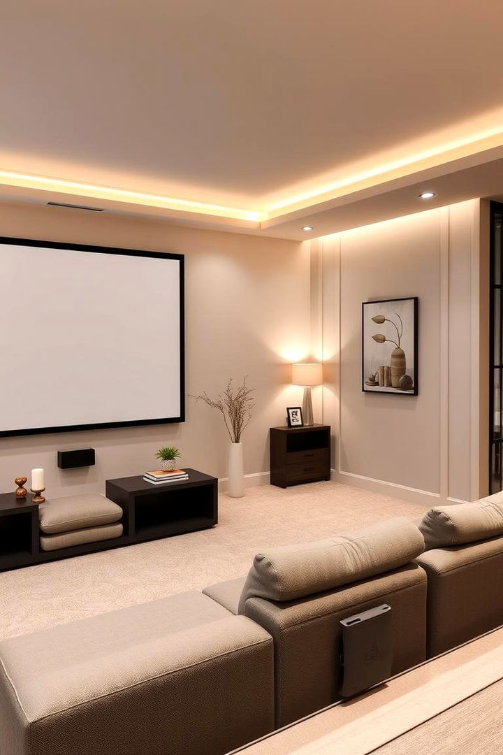 Calm Neutral Hues - 22 Home Theater Paint Colors