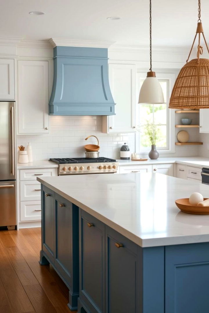 Calming Blue Hues - 22 Kitchen Island Color Ideas