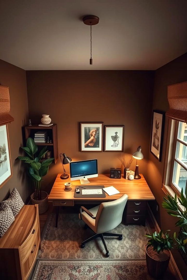 Calming Earthy Browns - 22 Home Office Paint Colors