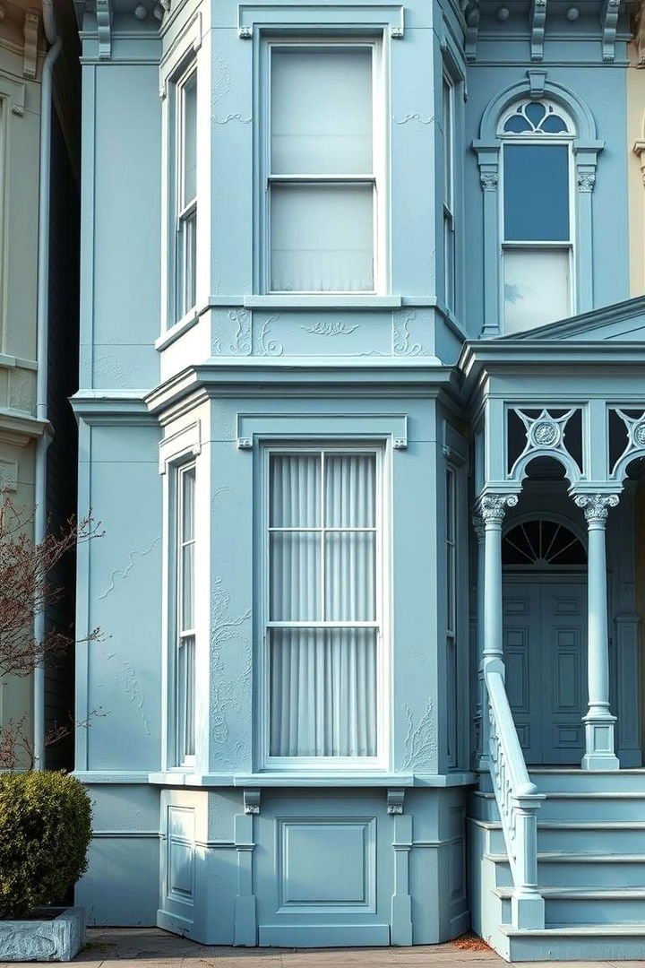Calming Effects of Blue on Architecture - 22 blue victorian house colors