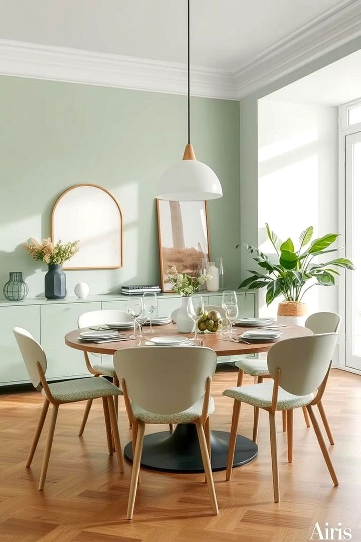 Calming Pistachio Palette - 22 Green Dining Room Ideas