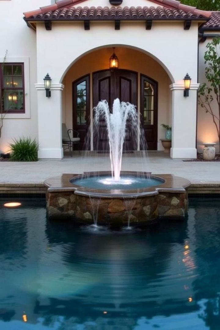 Calming Water Features - 22 spanish bungalow exterior ideas