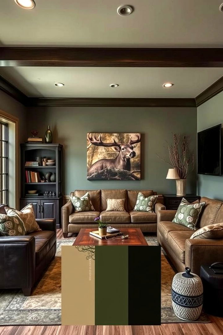 Camouflage Color Schemes - 22 Hunting Man Cave Ideas