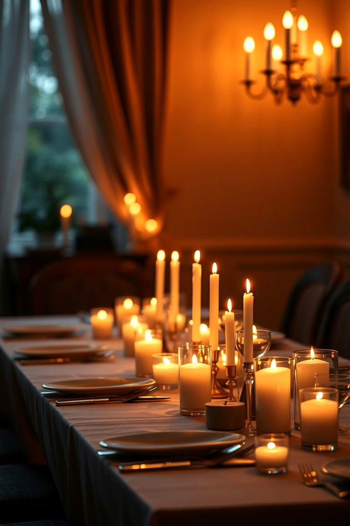 Candlelit Ambiance Settings - 22 Thanksgiving Table Settings