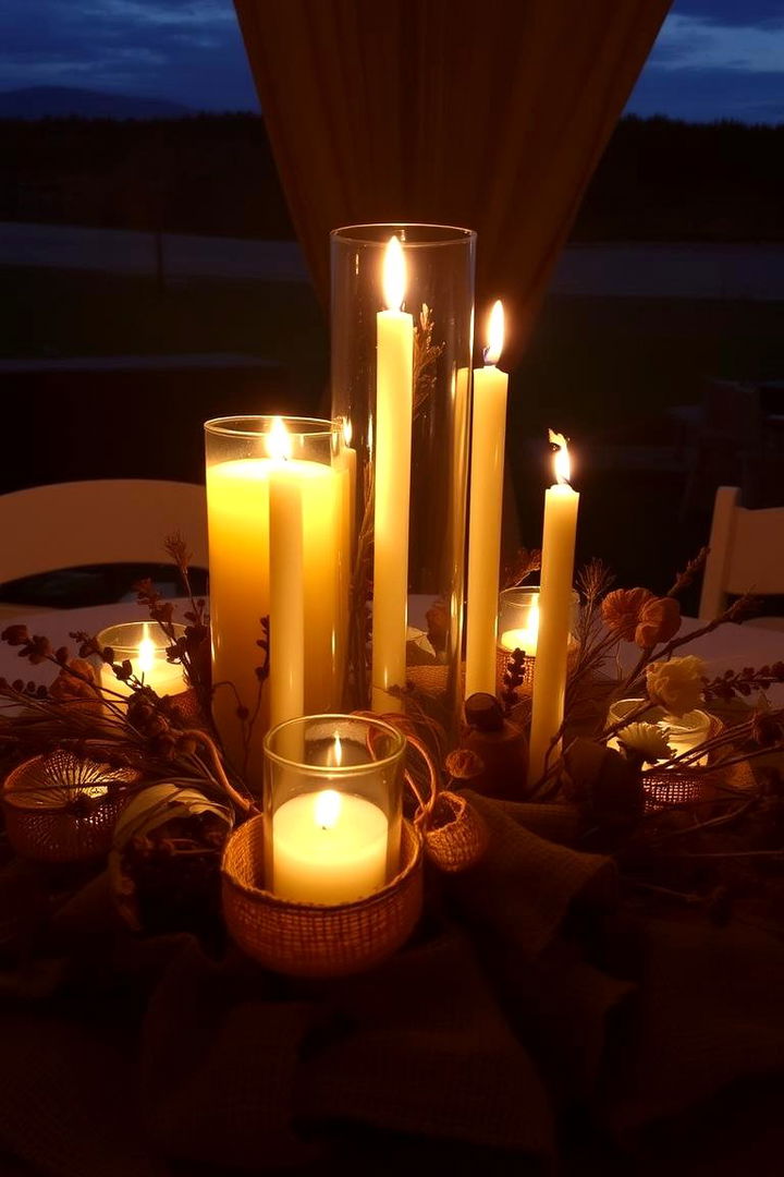 Candlelit Glow - 22 Rustic Wedding Centerpieces