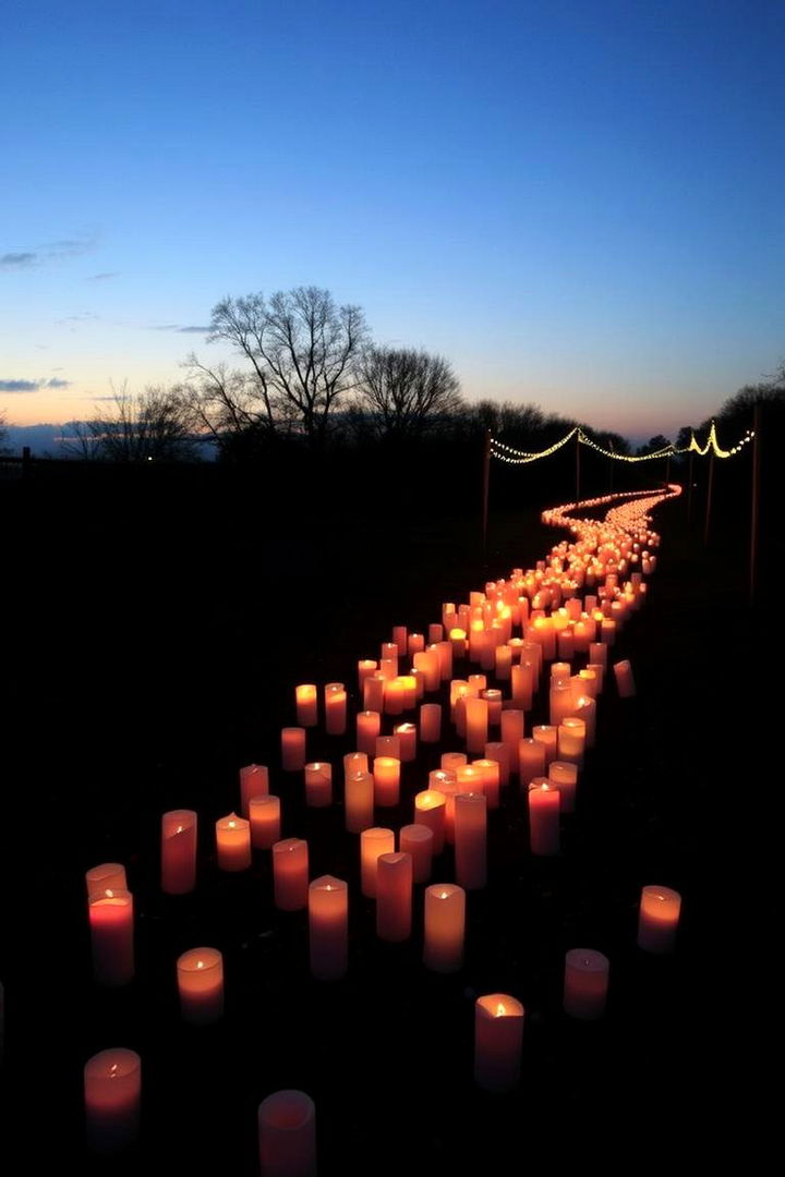 Candlelit Pathway Send off - 22 Wedding Send-off Ideas