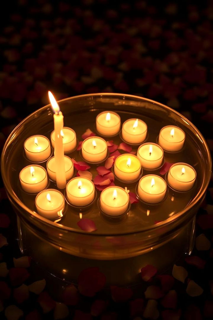 Candlelit Reflections - 22 Floating Wedding Centerpiece Ideas