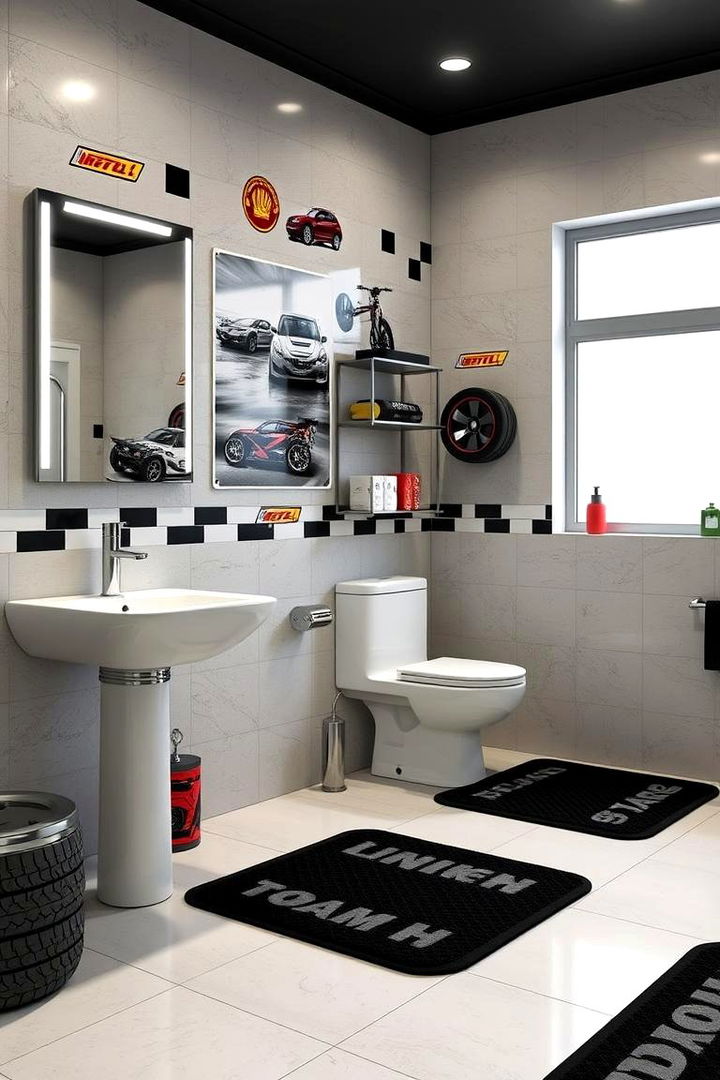 Car Enthusiast Garage - 22 Boy Bathroom Ideas