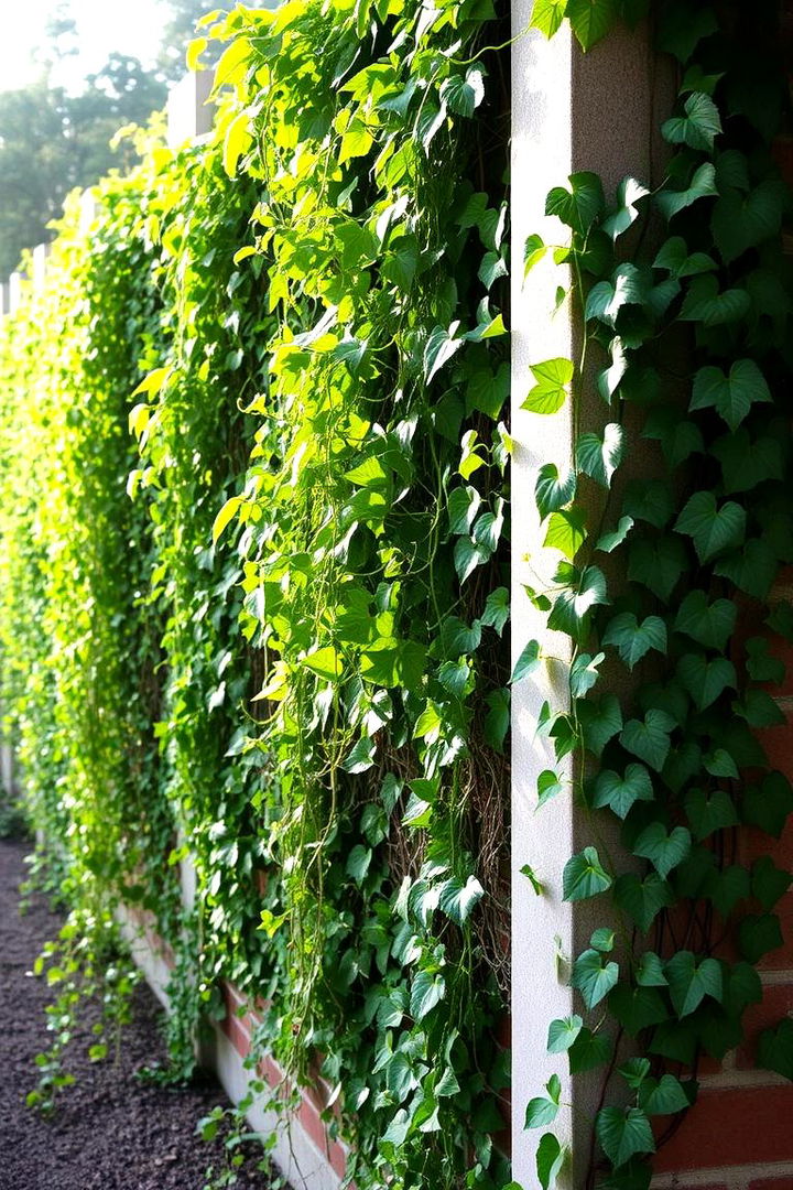 Cascading Creeping Vines Wall - 22 Garden Wall Ideas