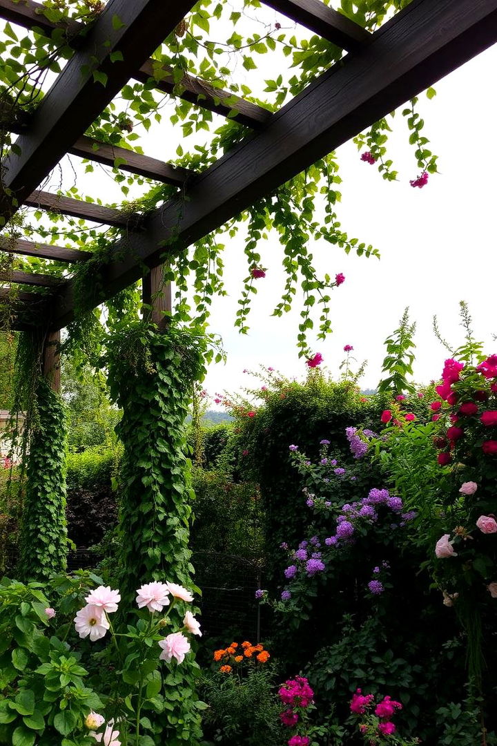 Cascading Greenery Pergola - 22 Front Porch Pergola Ideas