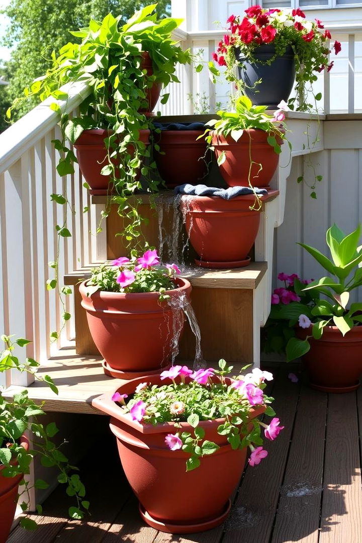 Cascading Greenery Waterfall - 22 Deck Decorating Ideas With Plant