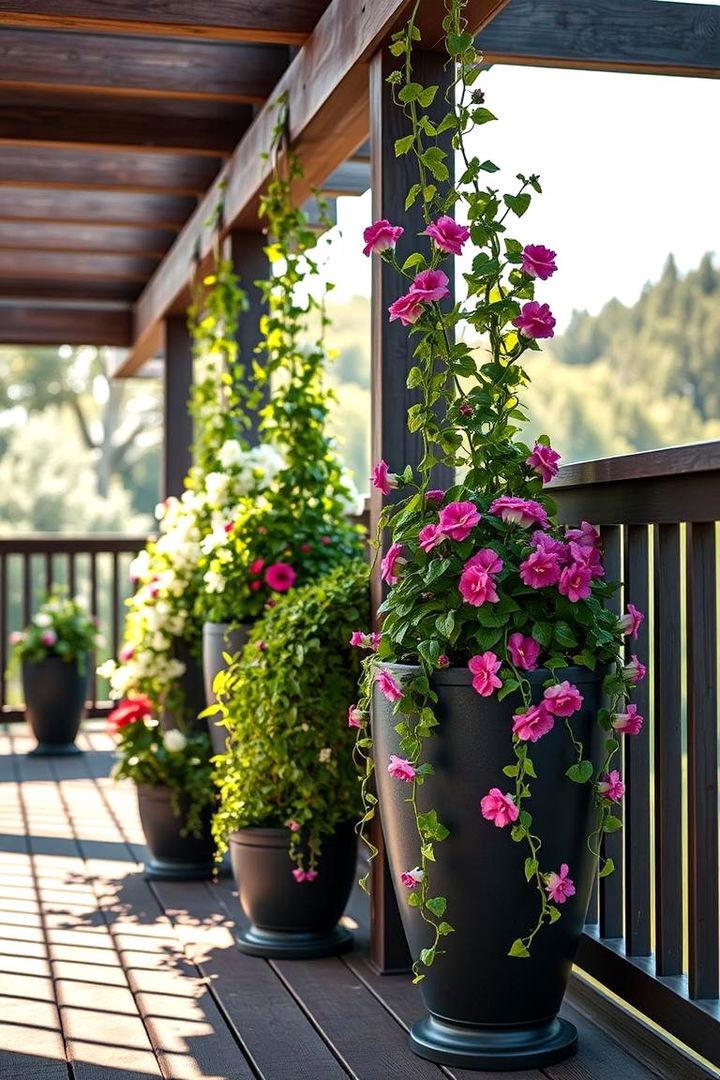 Cascading Planter Design - 22 Deck Decorating Ideas With Plants
