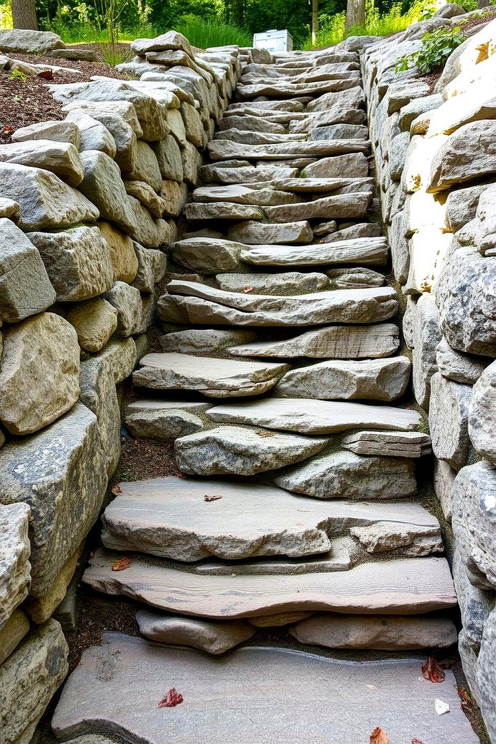 Cascading Rock Steps - 22 Rock Landscaping Ideas