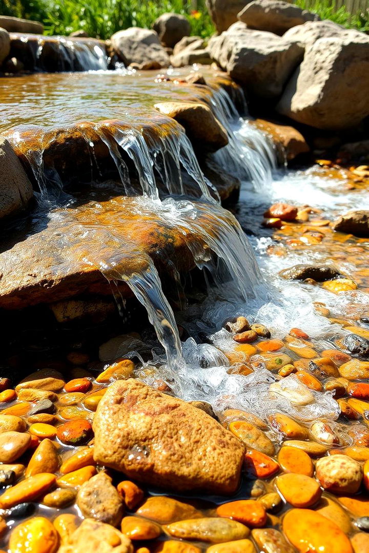 Cascading Stream Over Pebbles - 22 Pondless Waterfall Ideas