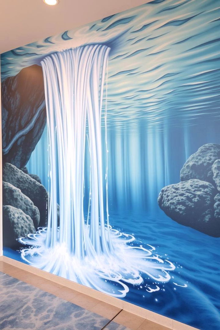 Cascading Waterfall Feature - 22 Mermaid Bedroom Ideas