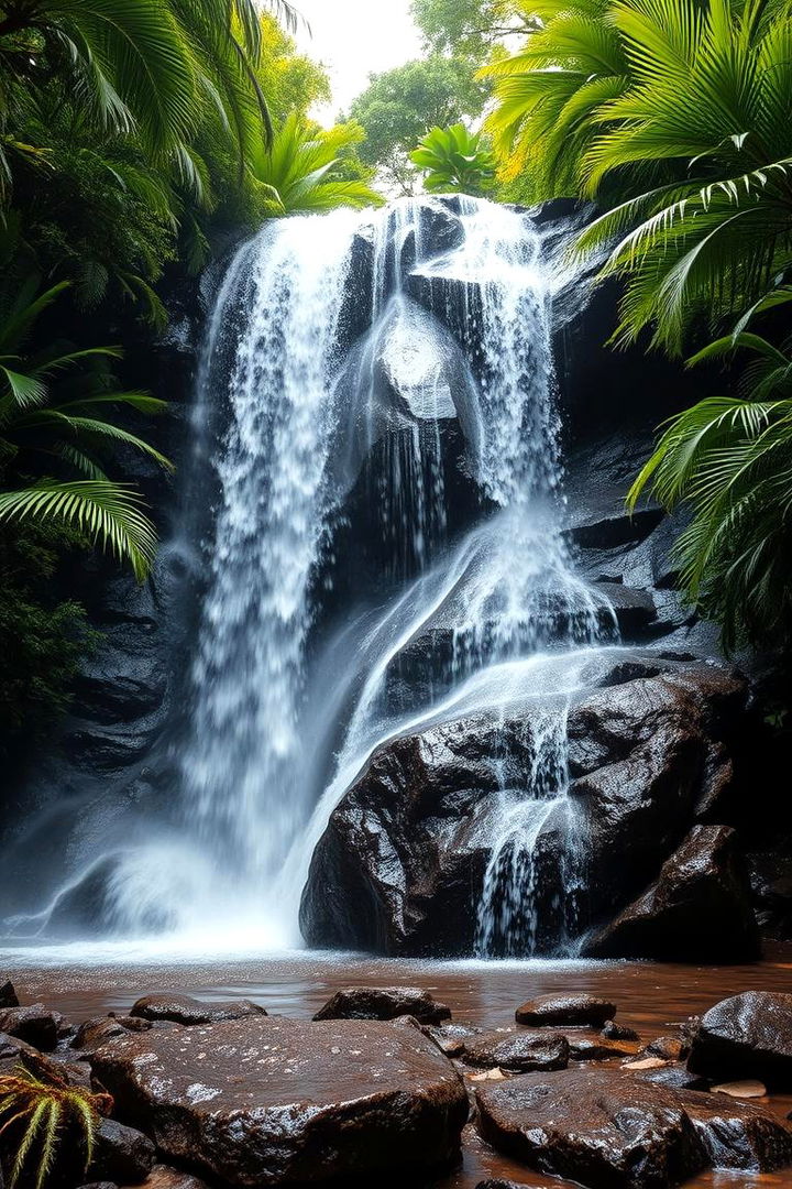 Cascading Waterfall Haven - 22 Tropical Landscape Ideas
