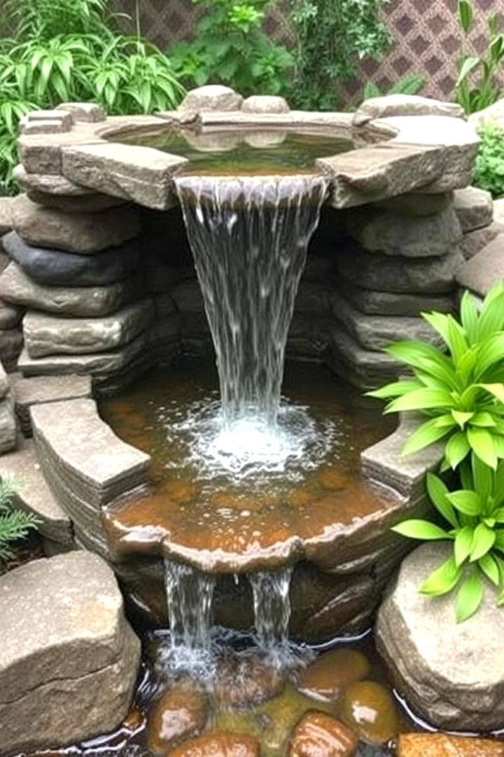 Cascading Waterfall Wishing Well - 22 Outdoor Wishing Well Garden Ideas