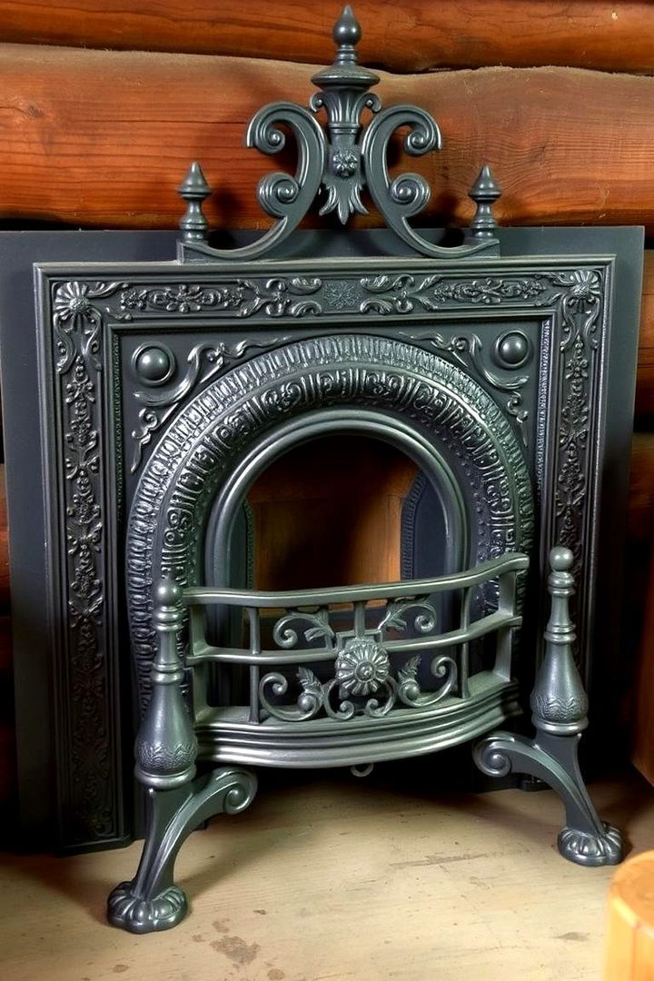 Cast Iron Fireplace Insert - 22 Cabin Fireplace Ideas