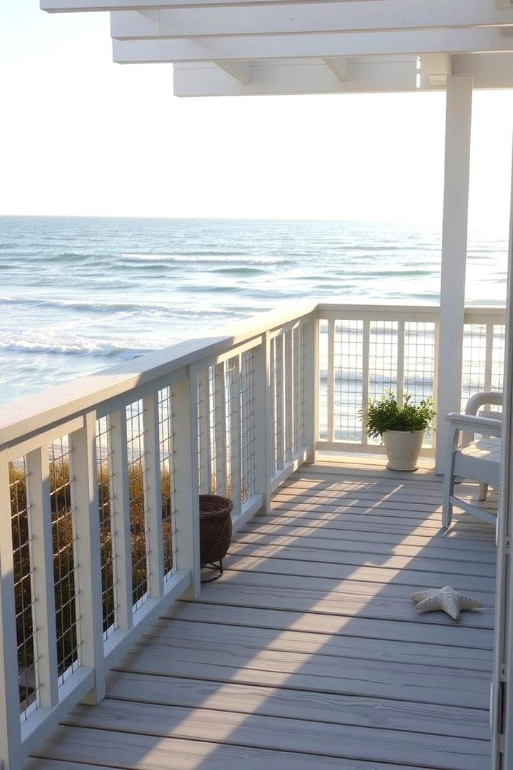 Casual Coastal Hog Wire Railing - 22 Hog Wire Deck Railing Ideas