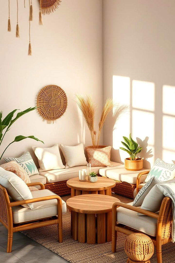 Casual Lounge Corners - 22 Boho Beach Bedroom Ideas