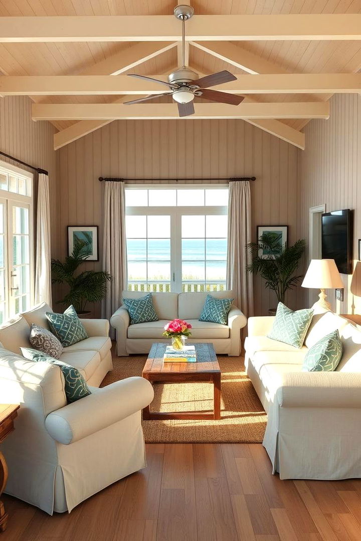 Casual Seating Areas - 22 Beach House Living Room Ideas