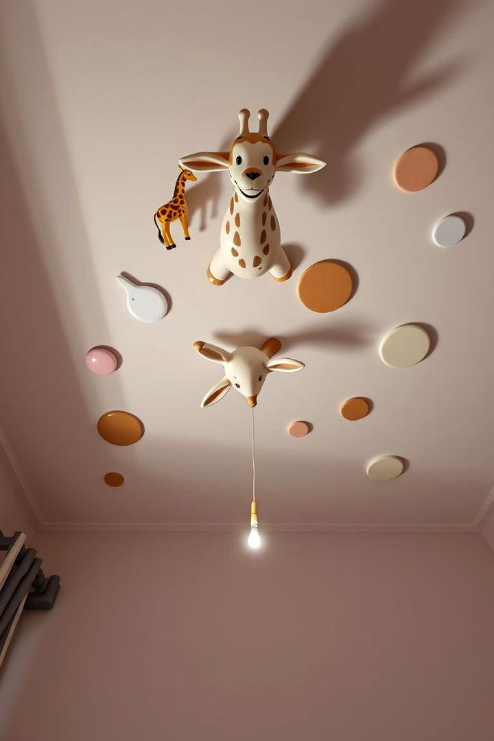Ceiling Decor with Giraffe Elements - 22 Giraffe Nursery Ideas