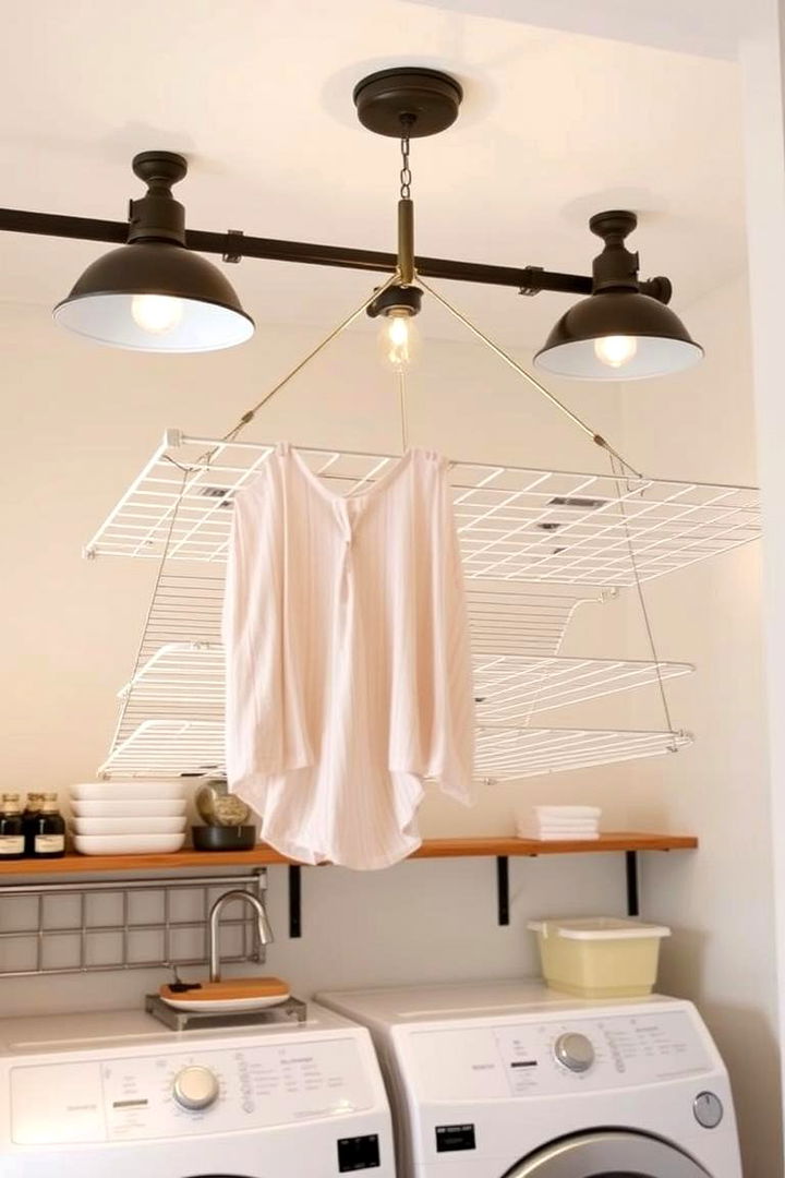 Ceiling Hung Drying Rack - 22 Laundry Room Drying Rack Ideas