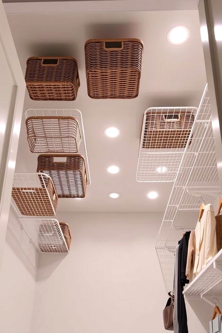 Ceiling Mounted Organization - 22 Hall Closet Organization Ideas
