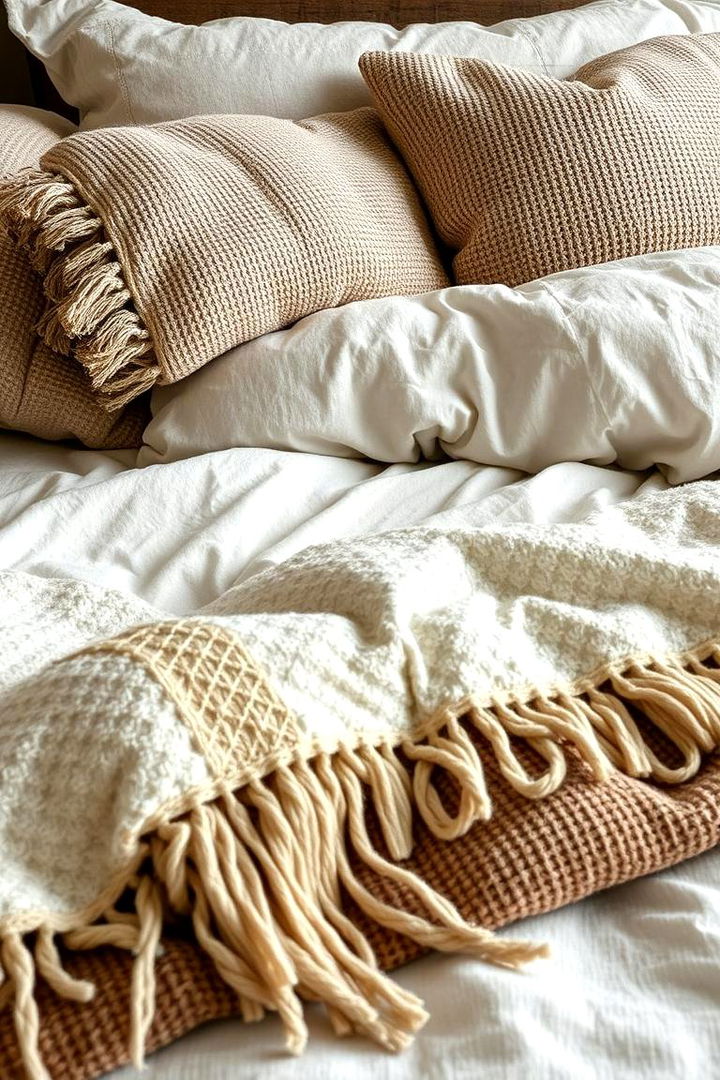 Celebrating Cozy Textiles and Layered Bedding - 22 Farmhouse Bedroom Ideas