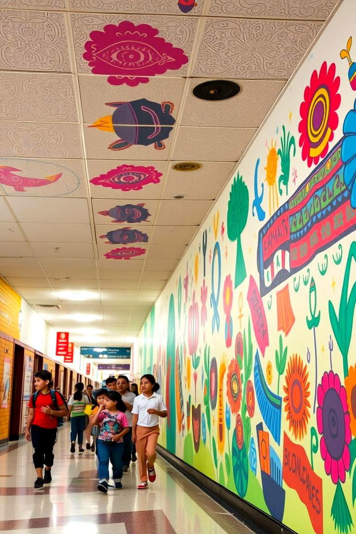 Celebrating Cultural Diversity Mural - 22 School Mural Ideas