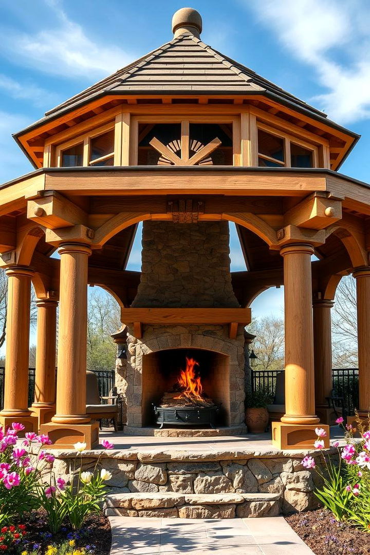 Celebrating Material Durability - 22 Gazebo With Fireplace