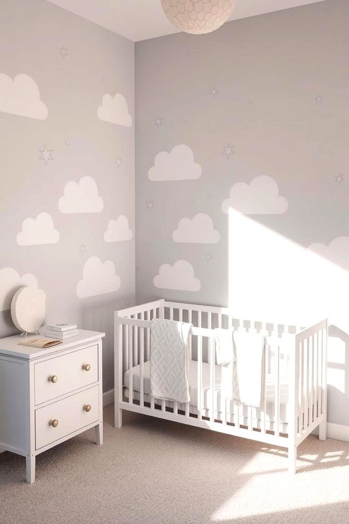 Celestial Cloud Decor with Stellar Touches - 22 Cloud Themed Nursery Ideas