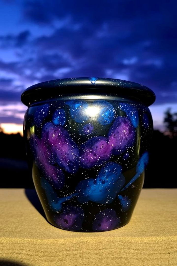 Celestial Galaxy Themes - 22 Painted Pot Ideas