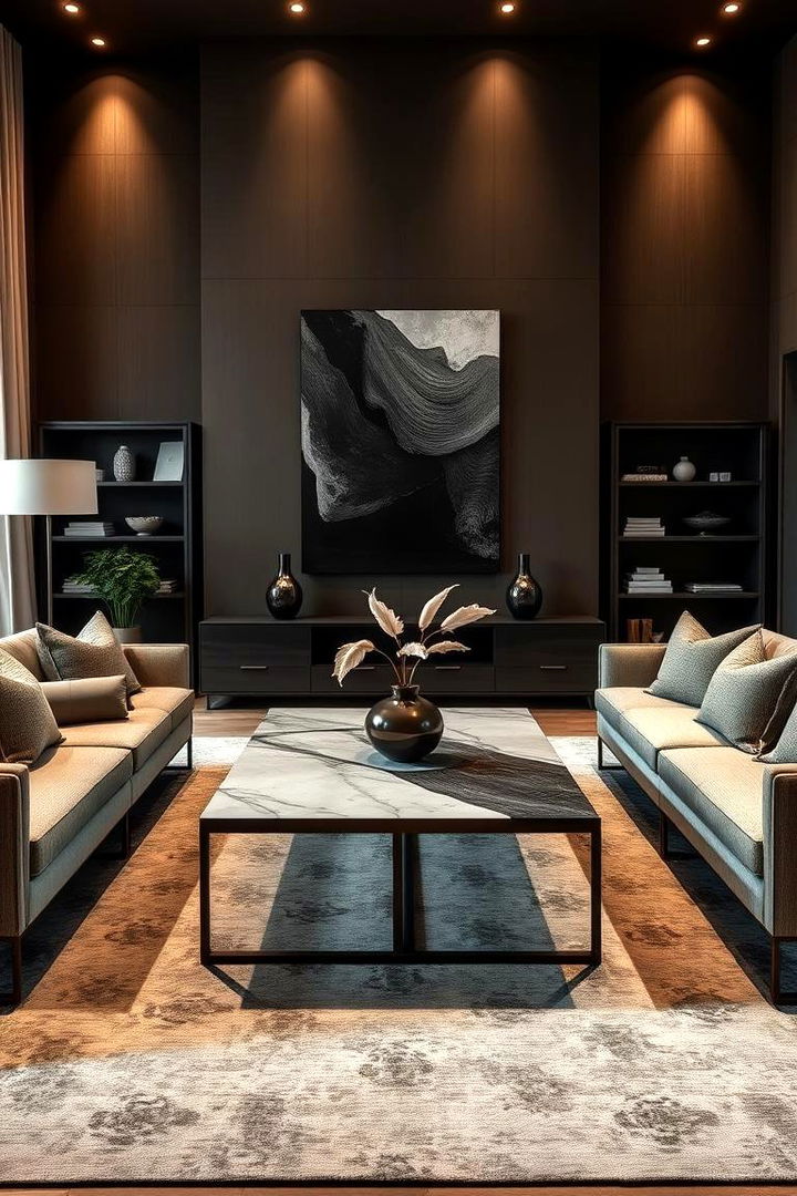 Centerpiece Focal Point - 22 Symmetrical Living Room Ideas