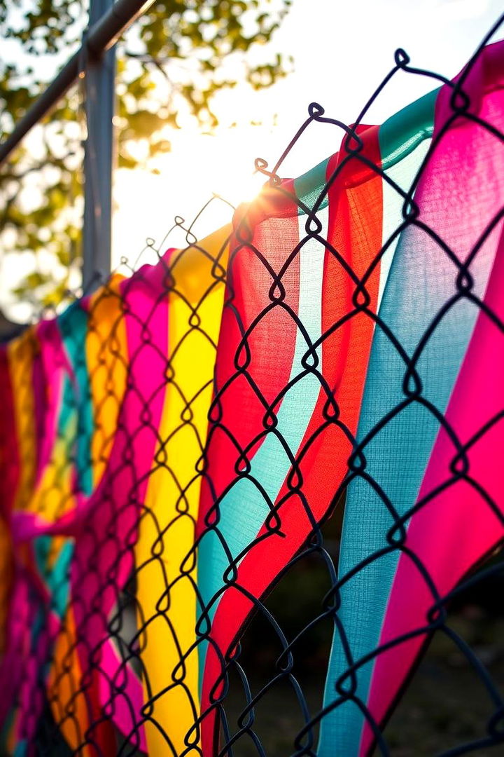 Chain Link with Fabric - 22 Ideas Cheap Ways to Block Neighbors View
