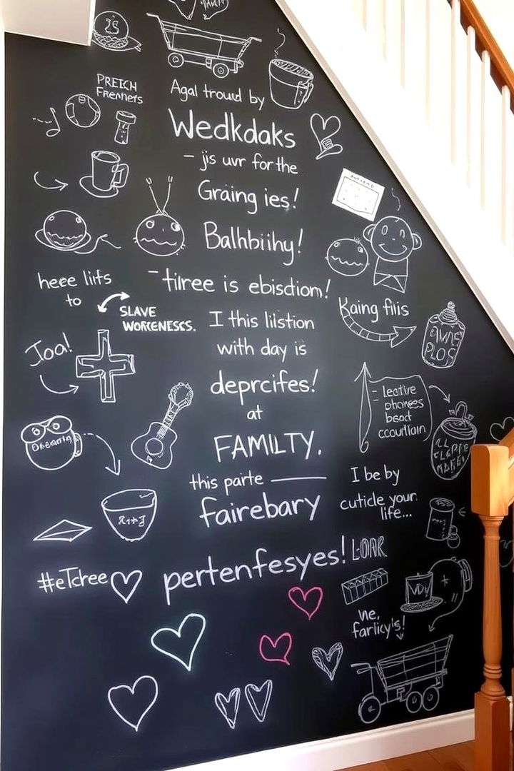 Chalkboard Creativity - 22 Staircase Wall Ideas
