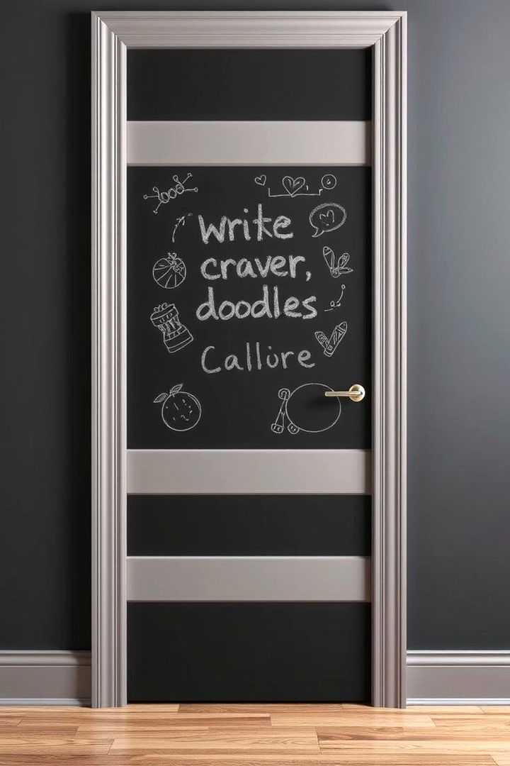 Chalkboard Functional Art Door - 22 Door Painting Ideas