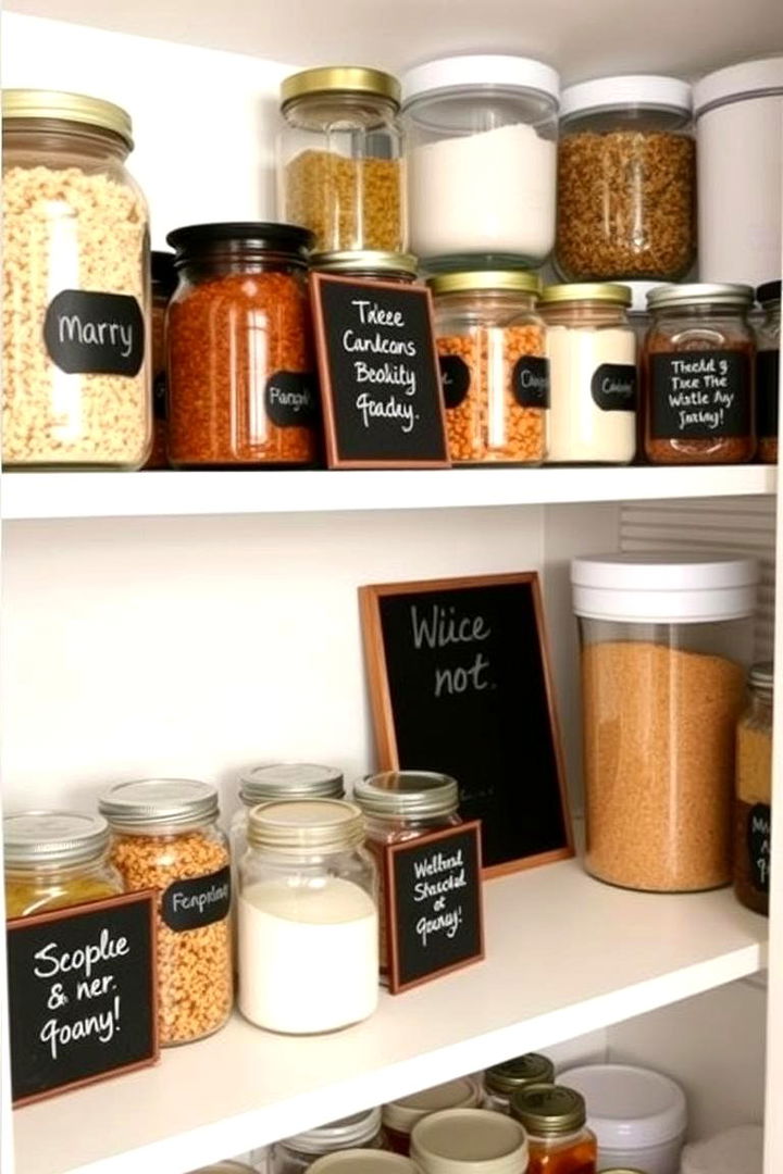 Chalkboard Labels for Easy Identification - 22 Pantry Shelving Ideas