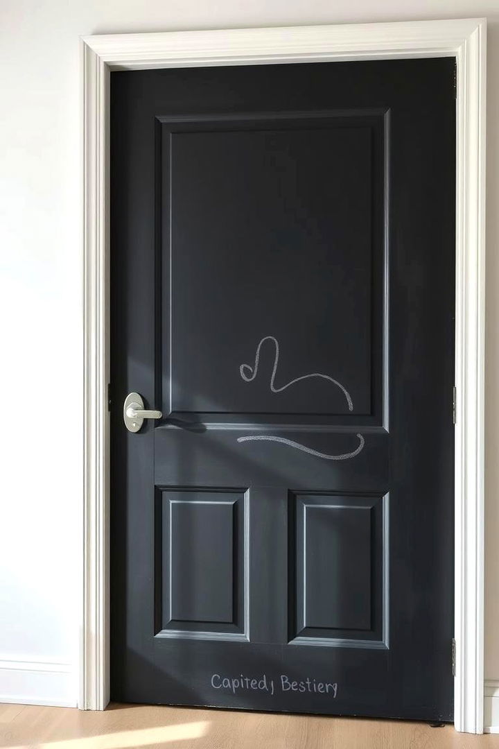 Chalkboard Style Door - 22 Bedroom Door Decorating Ideas